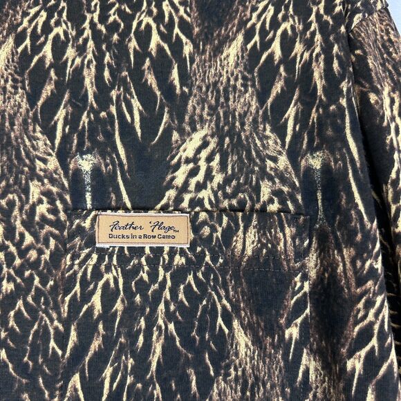 Feather Flage Ducks In A Row Camo Long Sleeve Tee Shirt Size Medium NEW Hunting - Picture 3 of 6